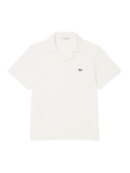LACOSTE Classic Fit Cotton-Linen Polo Shirt White