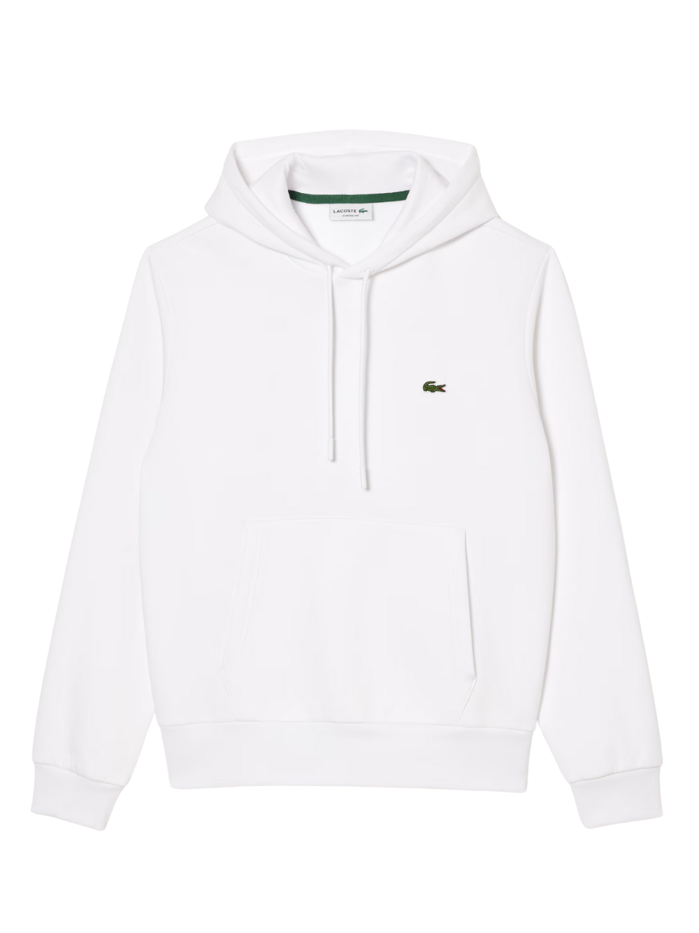 LACOSTE Fleece Hoodie White