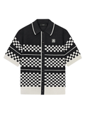 AMIRI Checkered Mesh Logo-patch Shirt Black
