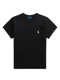 RALPH LAUREN WOMEN Classic Fit Cotton Jersey Crewneck Tee Polo Black