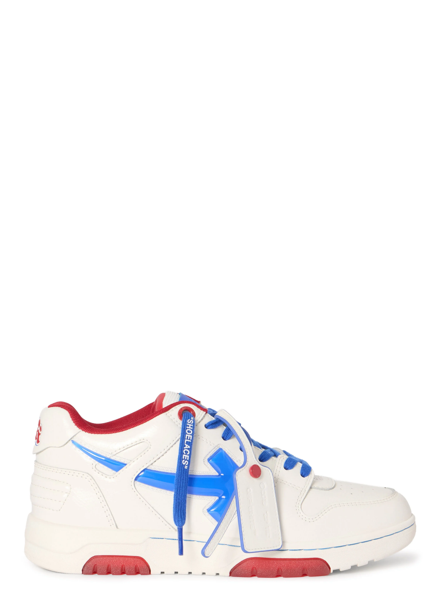 OFF WHITE MENS Out Of Office Bubble Arrow Sneakers White/Cobalt Blue