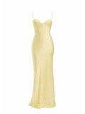 BARDOT WOMEN Devin Satin Maxi Dress Lemon Yellow