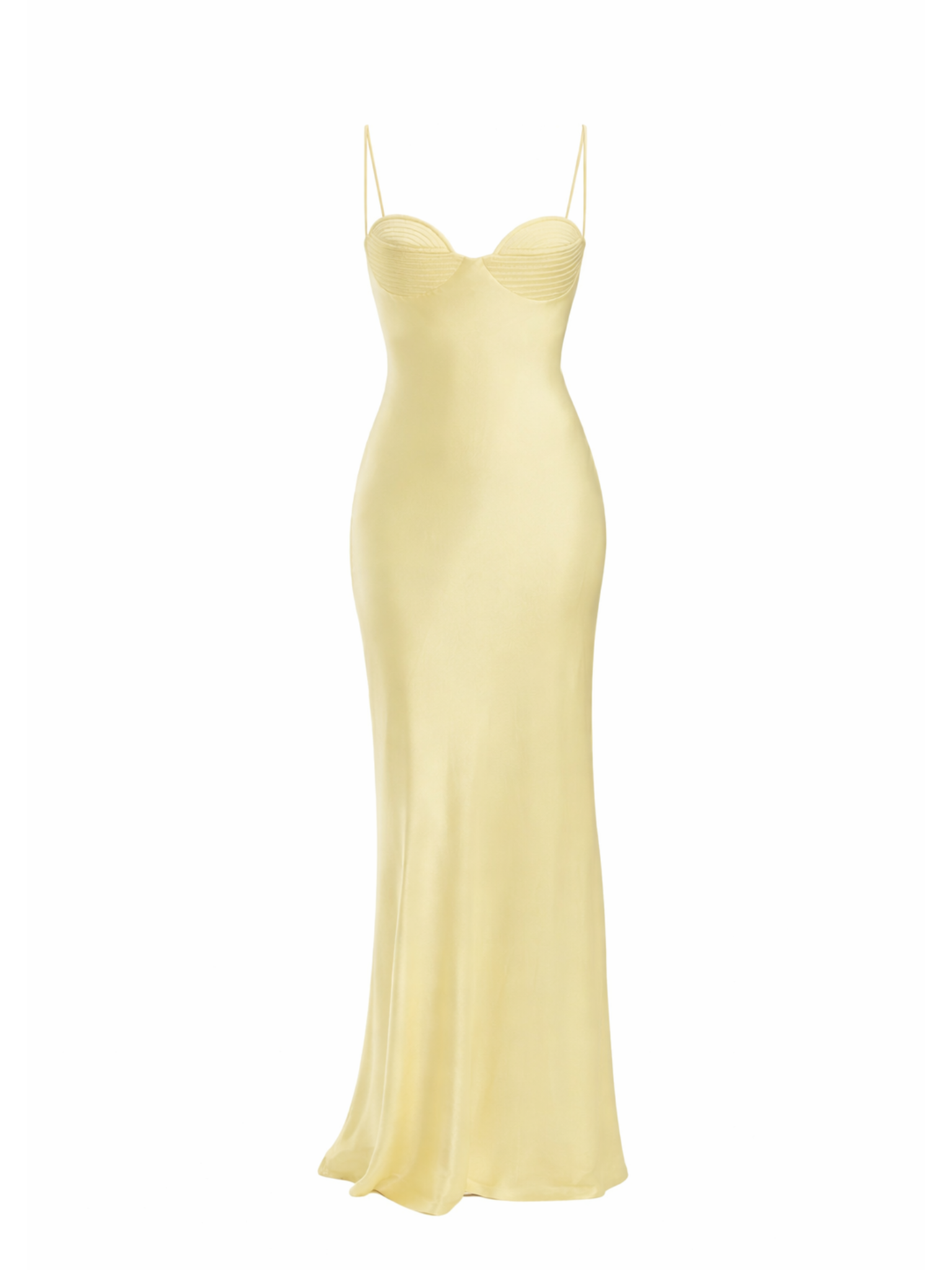 BARDOT WOMEN Devin Satin Maxi Dress Lemon Yellow