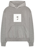 WHITE NOISE Icon Box Cotton Hoodie Grey