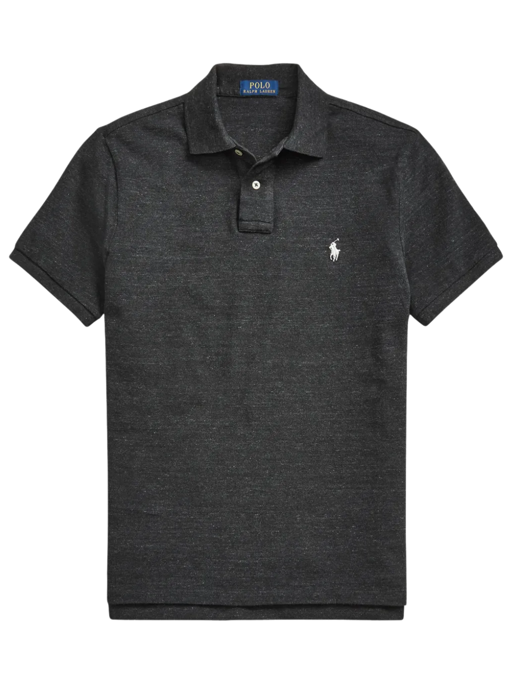 RALPH LAUREN The Iconic Mesh Polo Shirt Black Marl Heather
