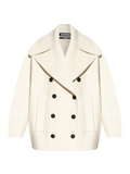 JACQUEMUS WOMEN Le Caban Ovalo Coat Off-White