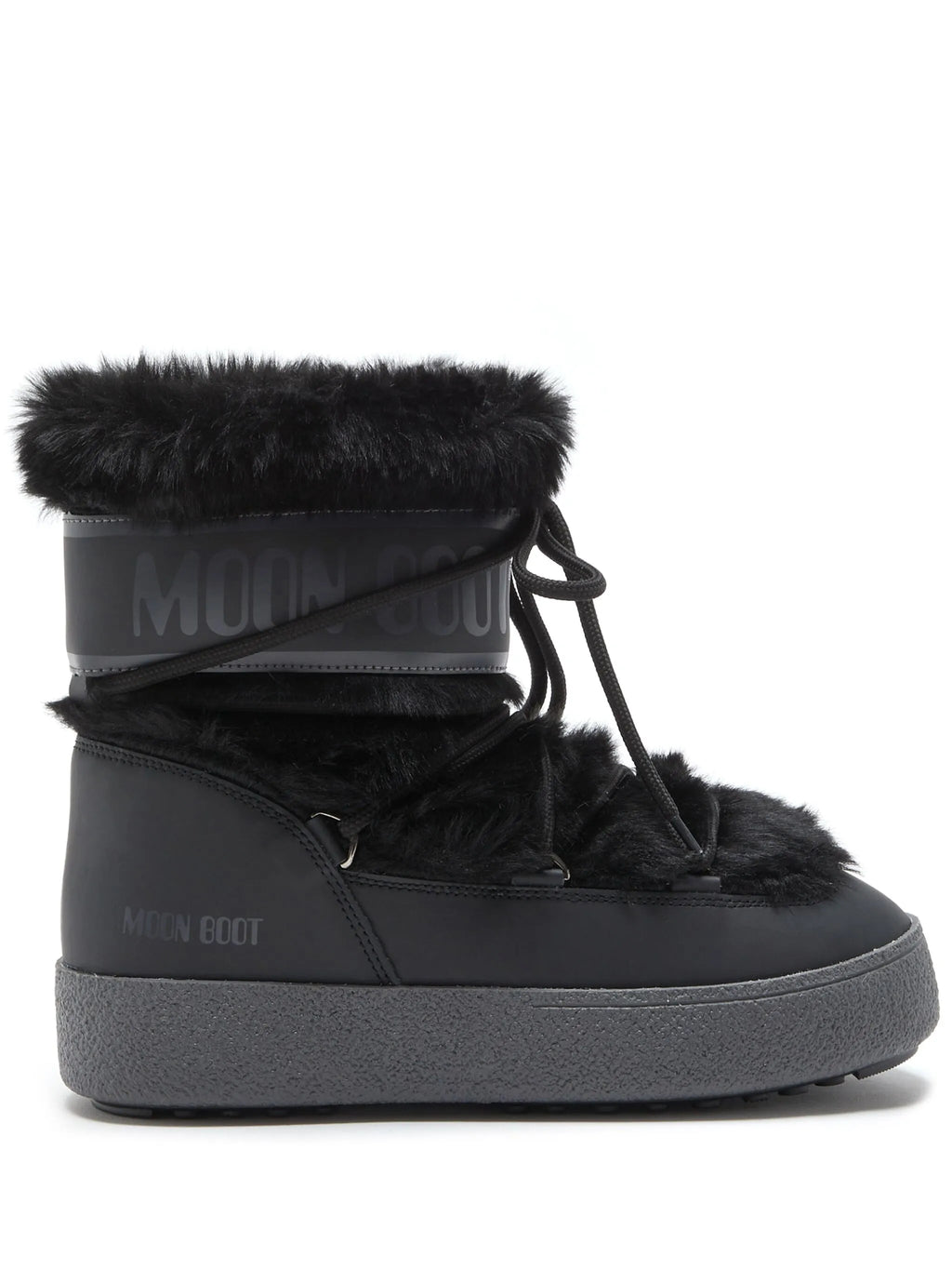 MOON BOOT Ltrack Low Faux-fur Boots Black