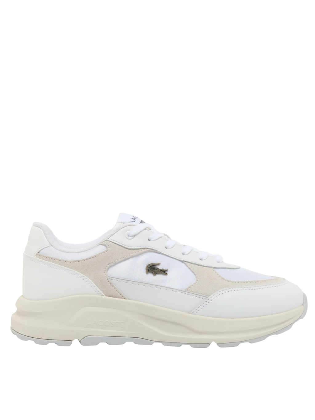 LACOSTE Run Set Suede Sneakers White/Off White