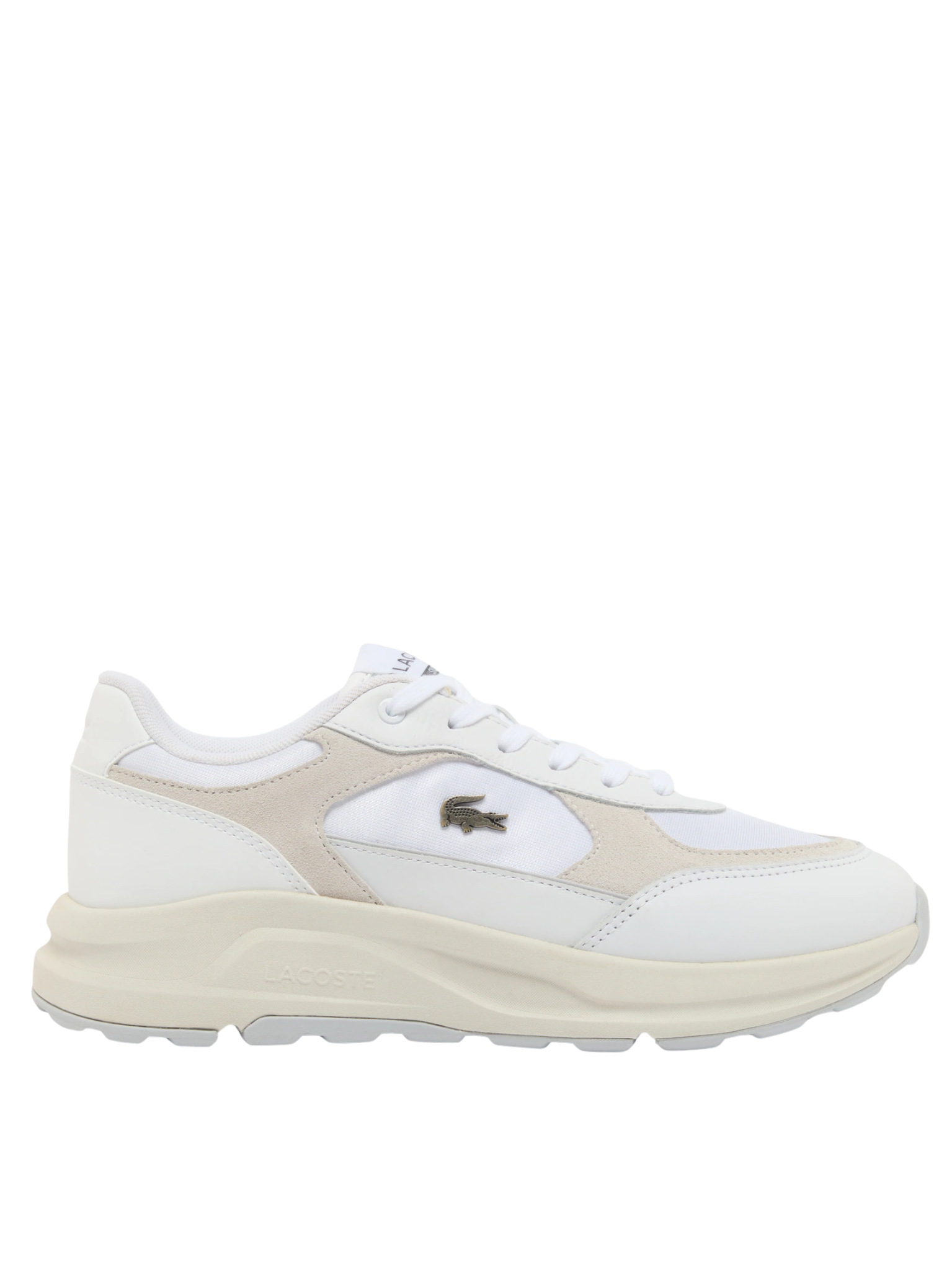 LACOSTE Run Set Suede Sneakers White/Off White