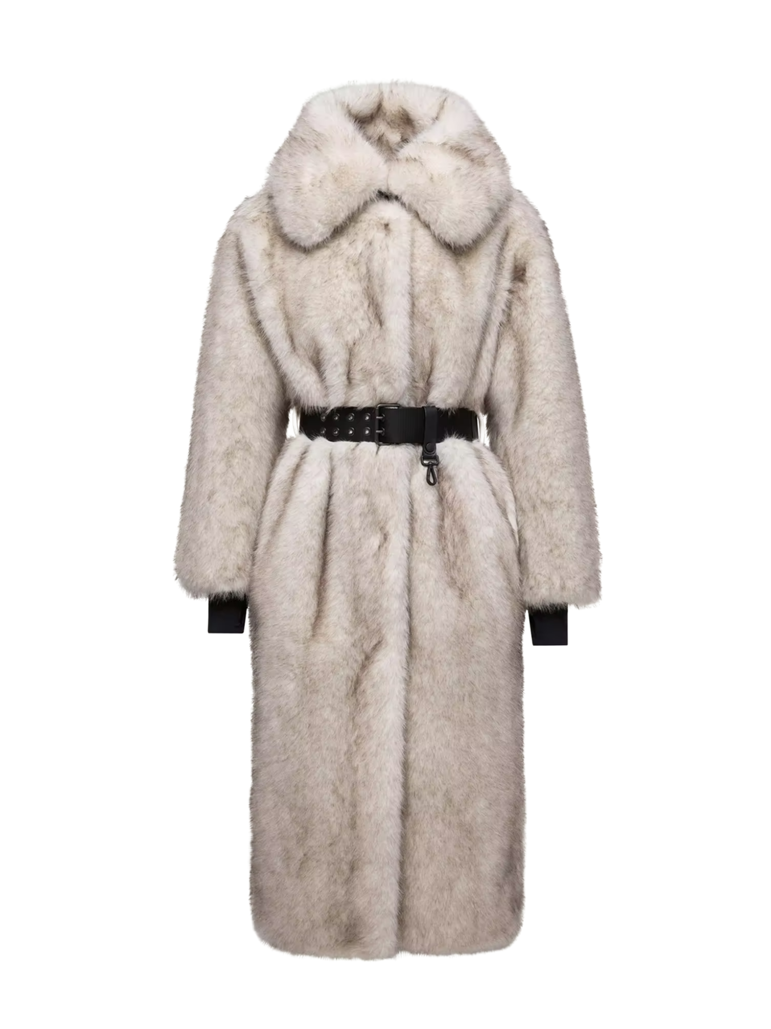 MONCLER GRENOBLE WOMEN Arly Belted Textured Down Coat Ice Grey