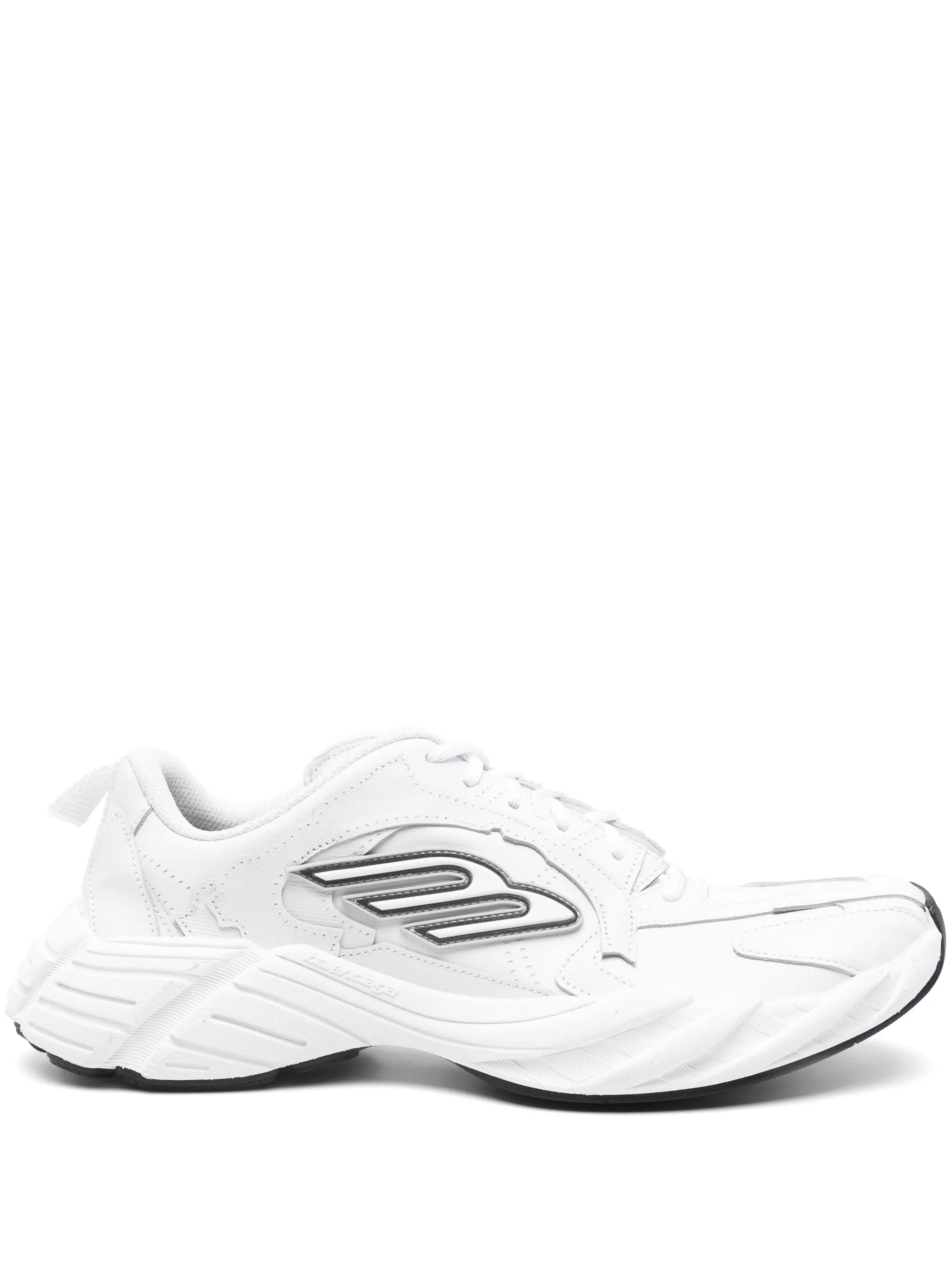 BALENCIAGA Monday Leather Sneakers White