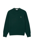 LACOSTE Wool Crew Neck Sweater Sinople Green