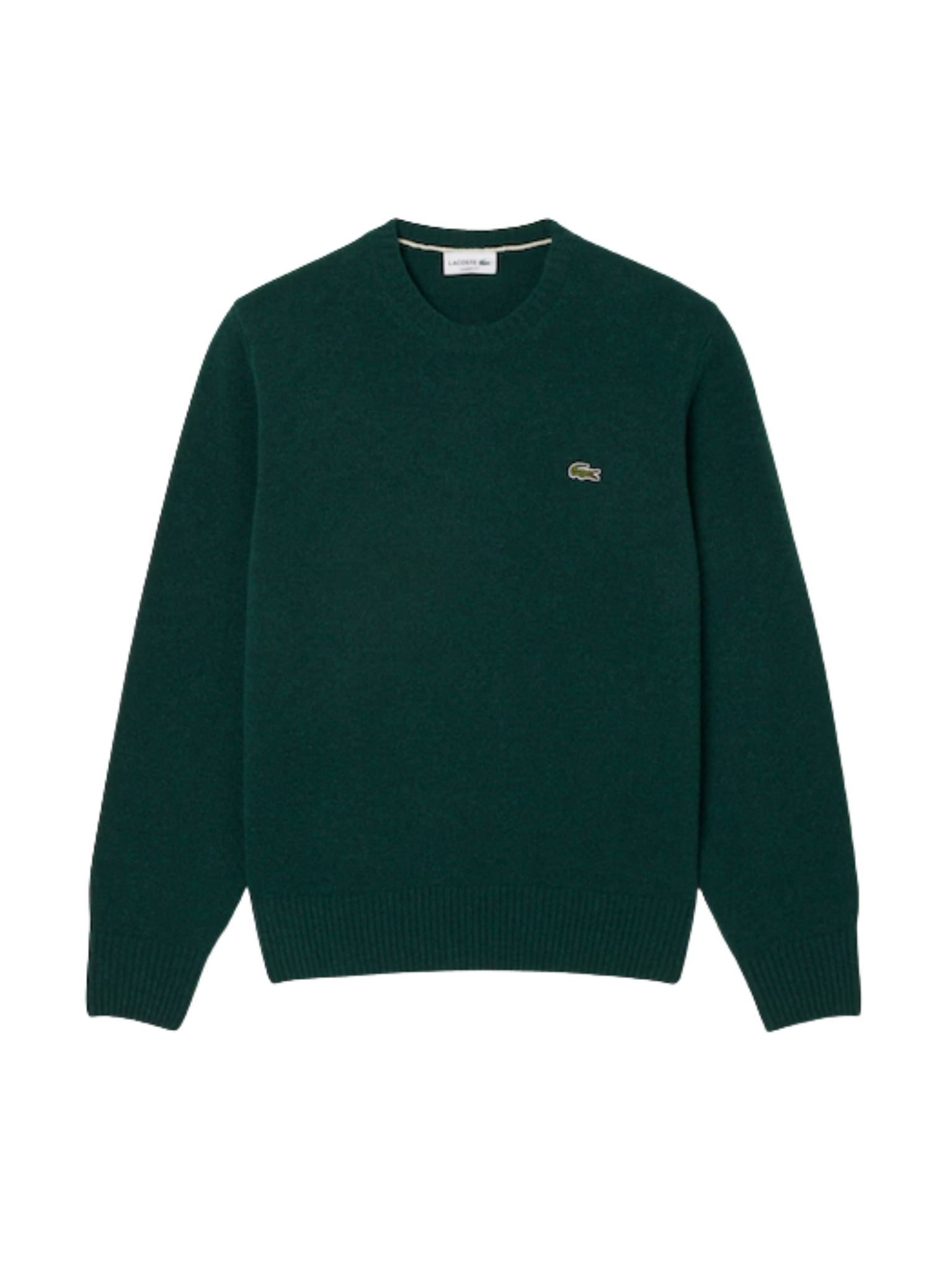 LACOSTE Wool Crew Neck Sweater Sinople Green