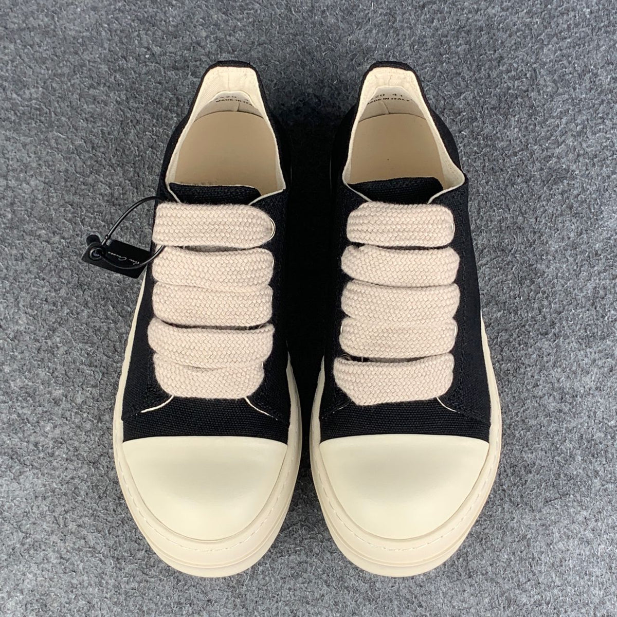 Rick Owens DRKSHDW Fogachine Cotton Megalace Low 'Black Milk'