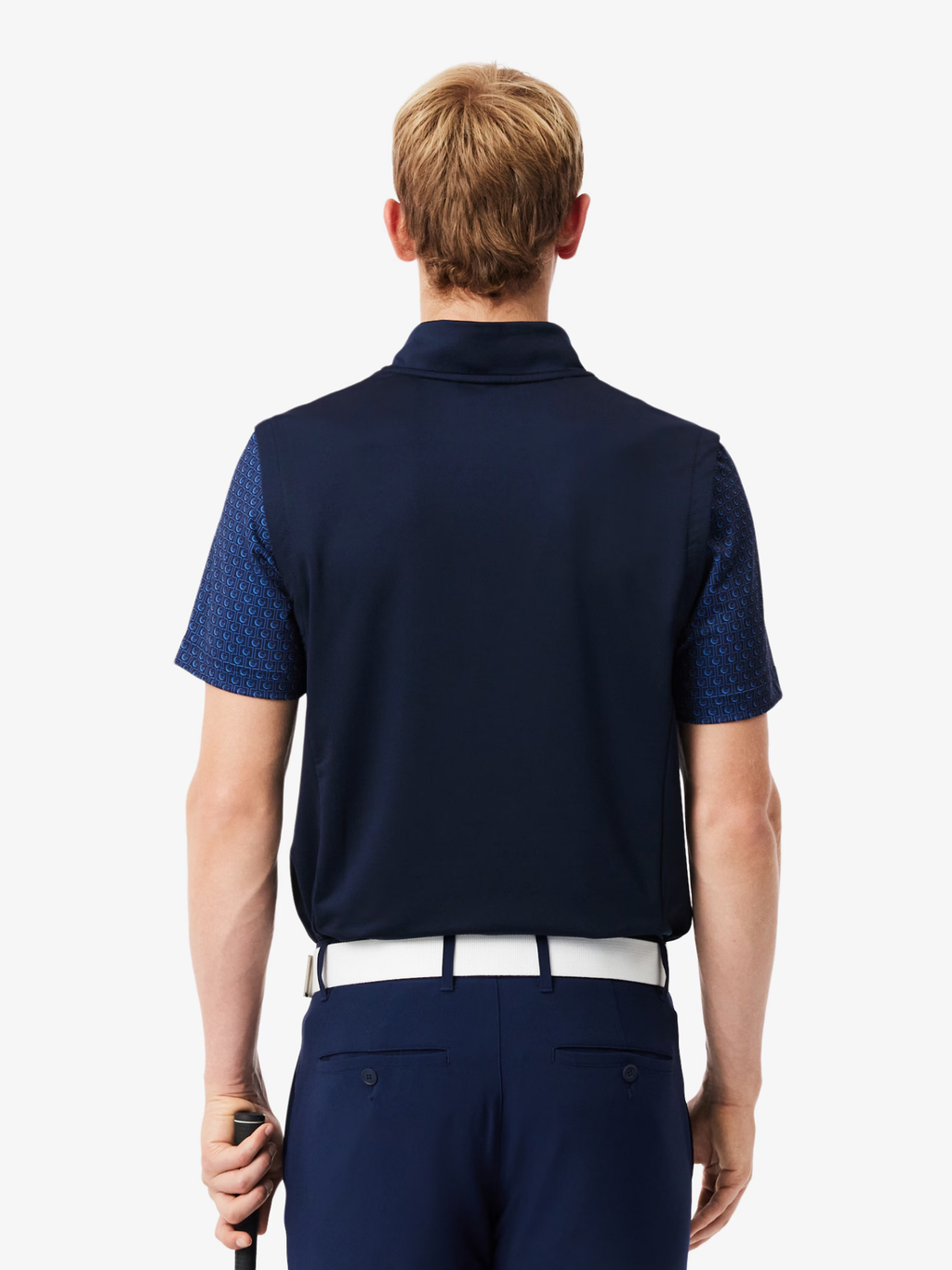 LACOSTE Quarter Zip Golf Midlayer Midnight Blue