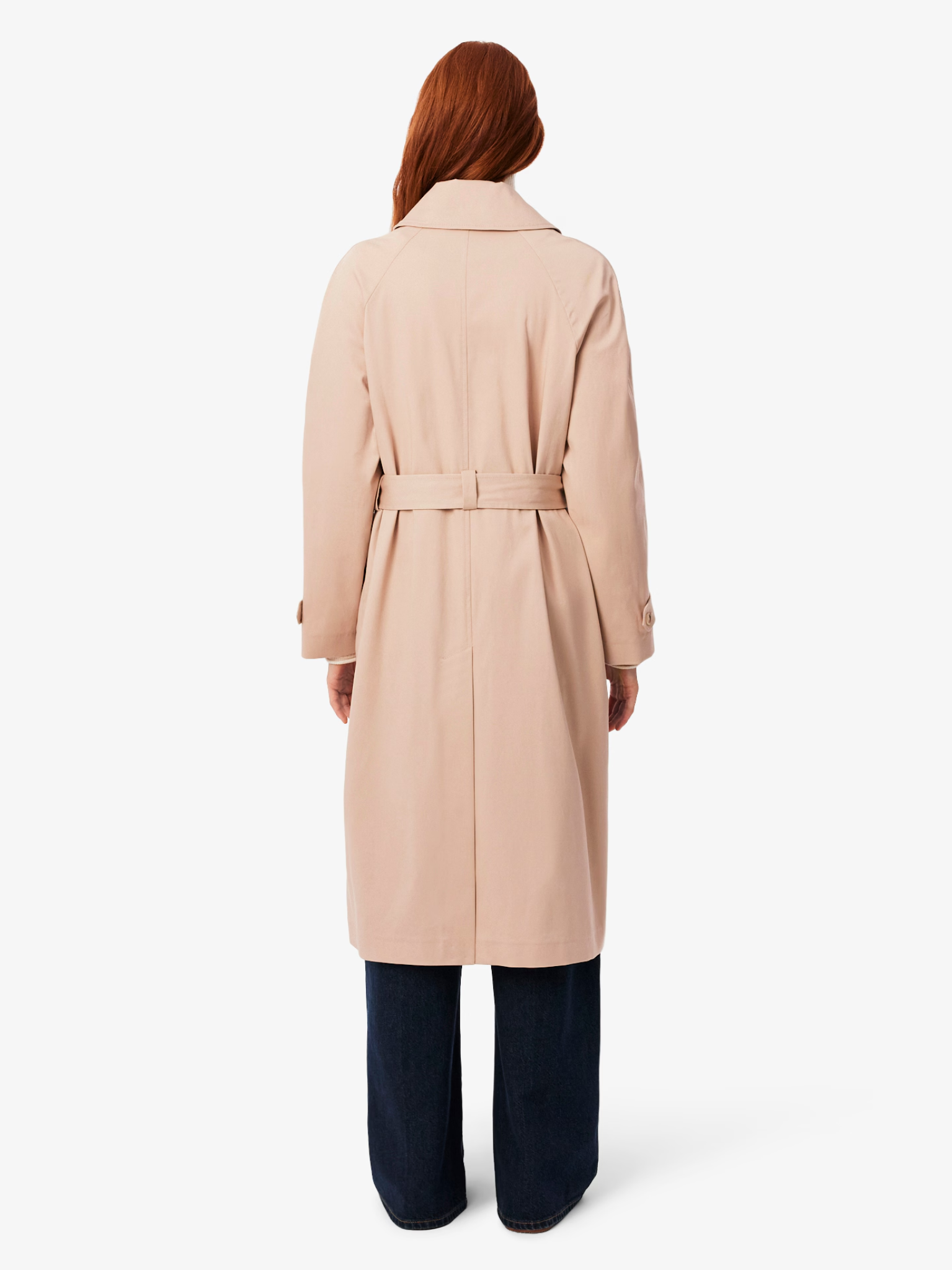 LACOSTE WOMEN Oversized Water-Repellent Trench Coat Beige