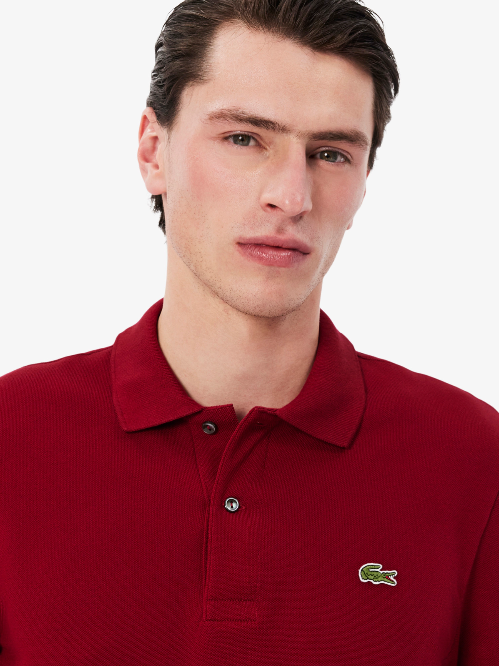 LACOSTE Classic Fit Long Sleeved L.13.12 Polo Shirt Bordeaux Red
