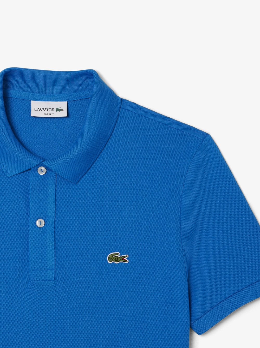 LACOSTE Slim Fit L.12.12 Piqué Polo Shirt Denim Blue