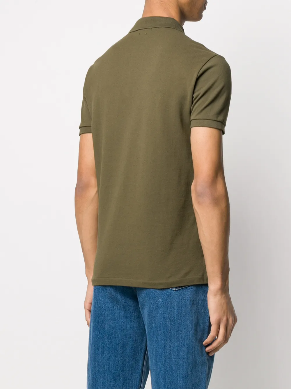 RALPH LAUREN Slim Fit Mesh Polo Shirt Canopy Olive