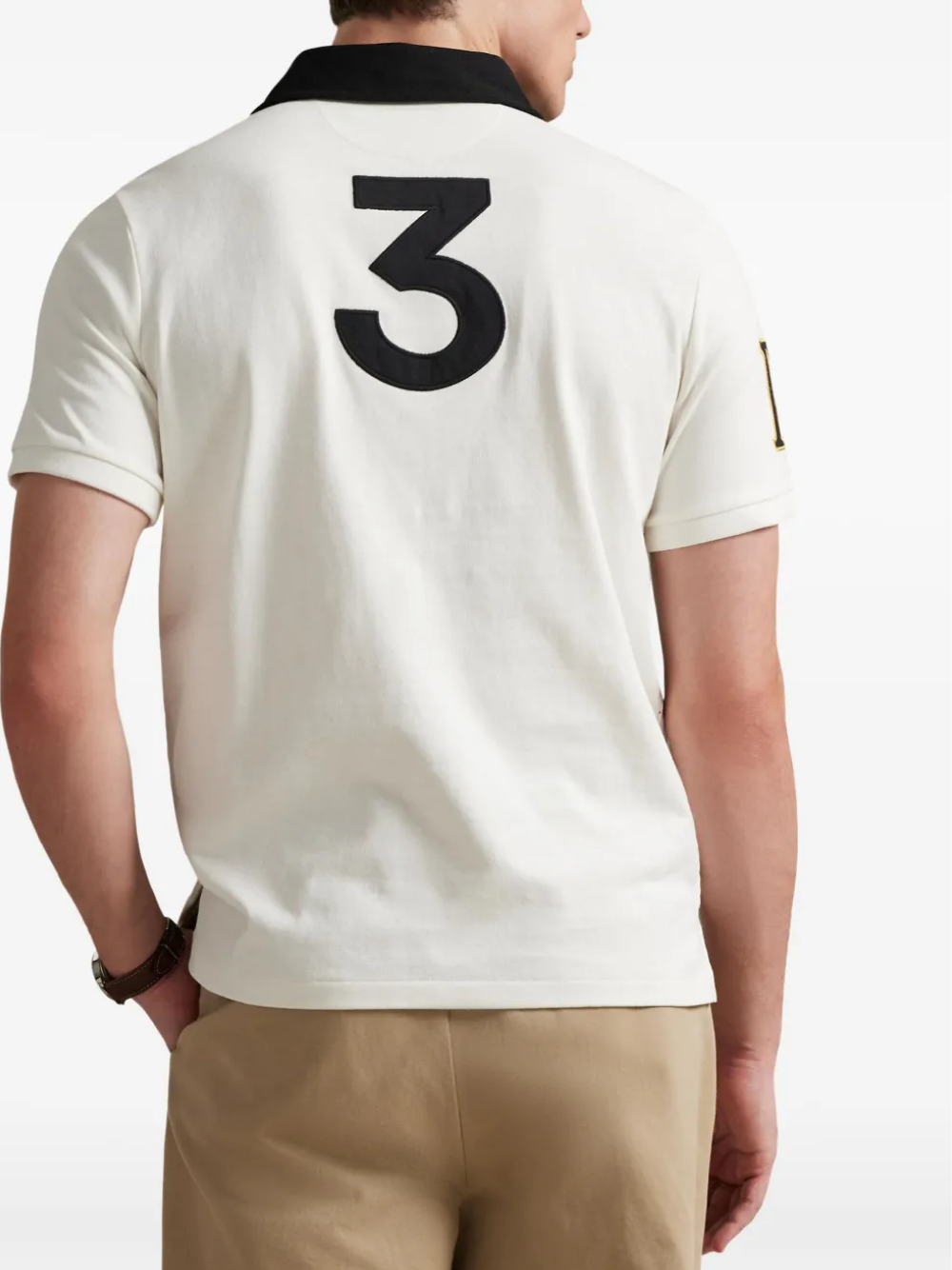 RALPH LAUREN Classic Fit Crest Mesh Polo Shirt Nevis/Polo Black