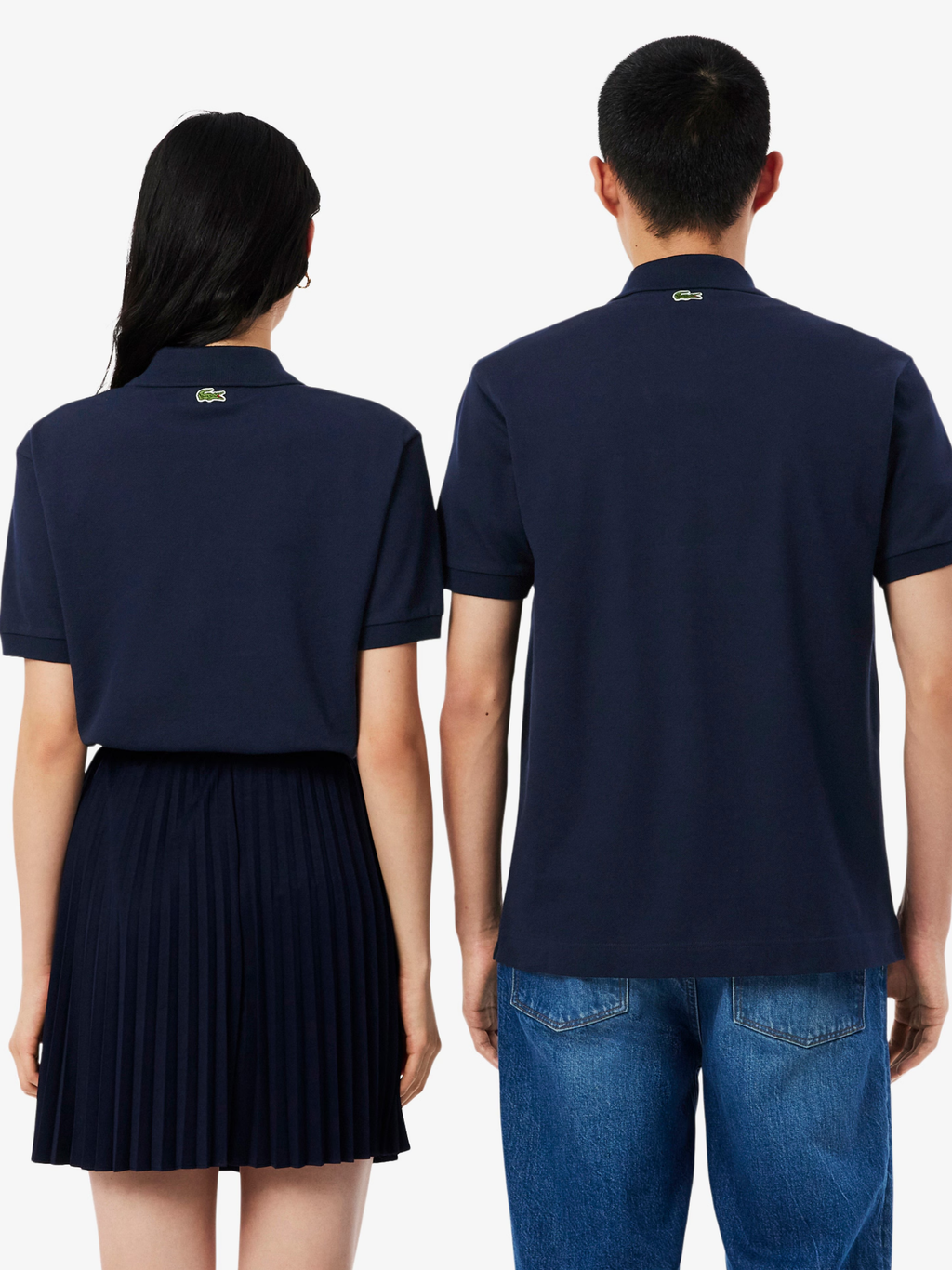 LACOSTE Classic Fit Embossed Branding Polo Shirt Midnight Blue