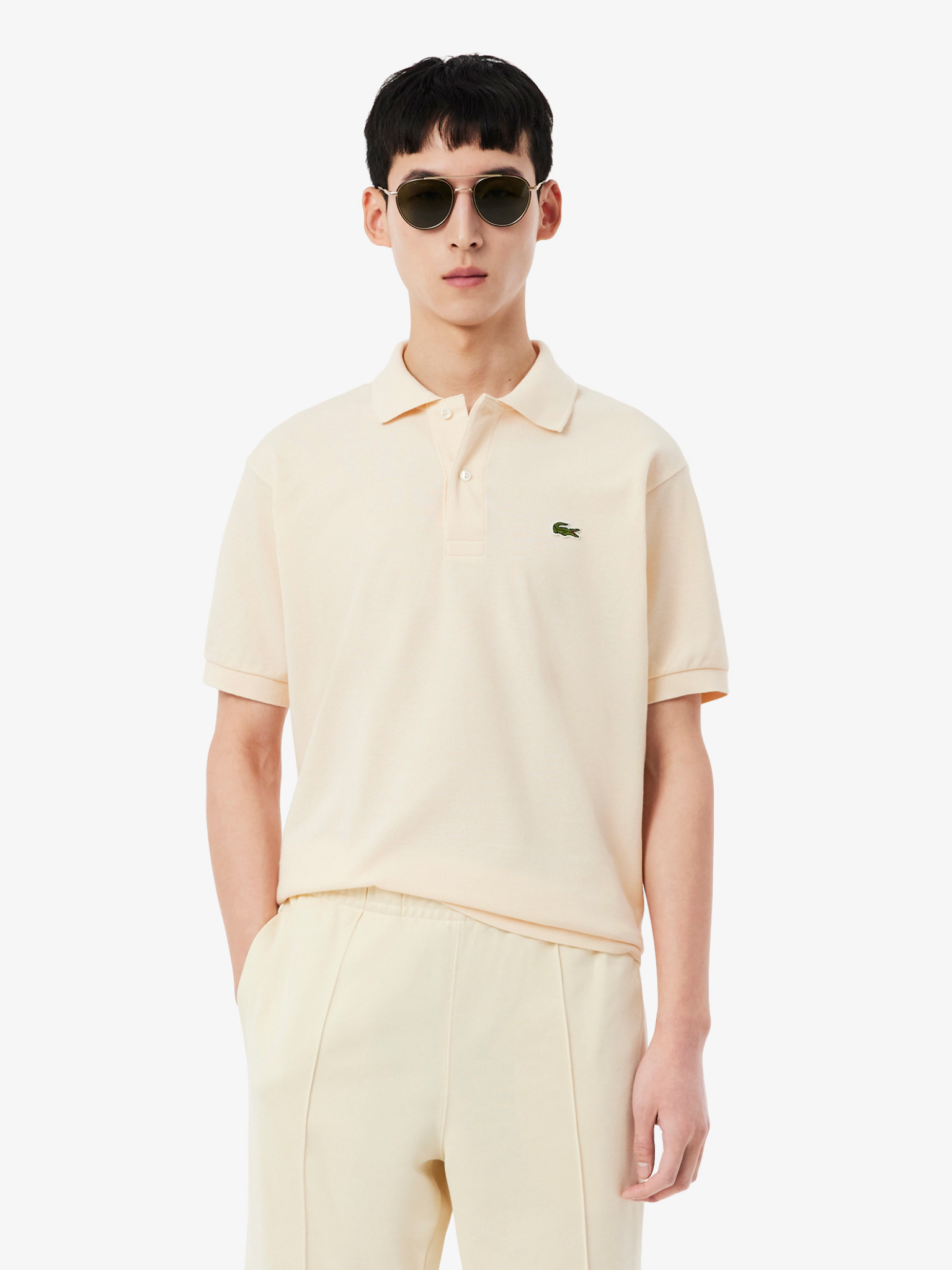 LACOSTE Classic Fit L.12.12 Original Polo Shirt Beige