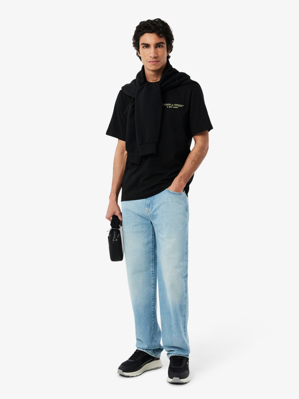 LACOSTE Run Set Suede Sneakers Black/Off White