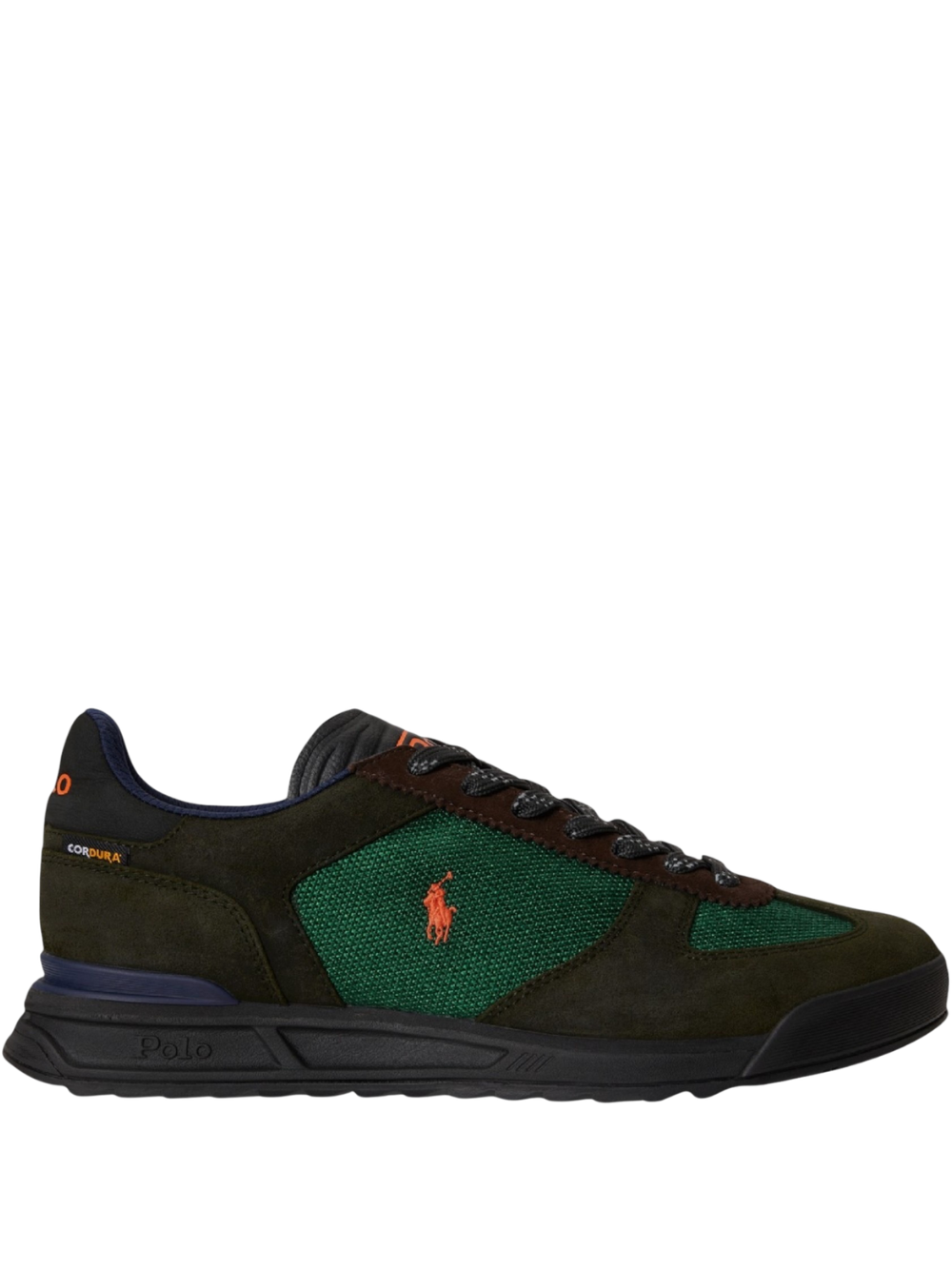 RALPH LAUREN Varick Suede-Panelled Sneakers New Forest Multi