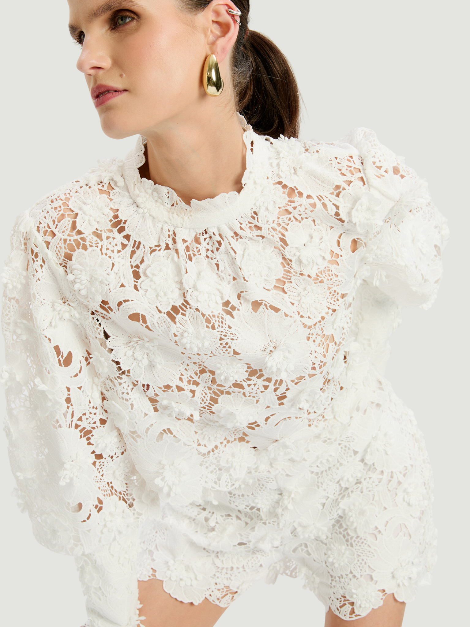 BARDOT WOMEN Lace Georgia Top Ivory