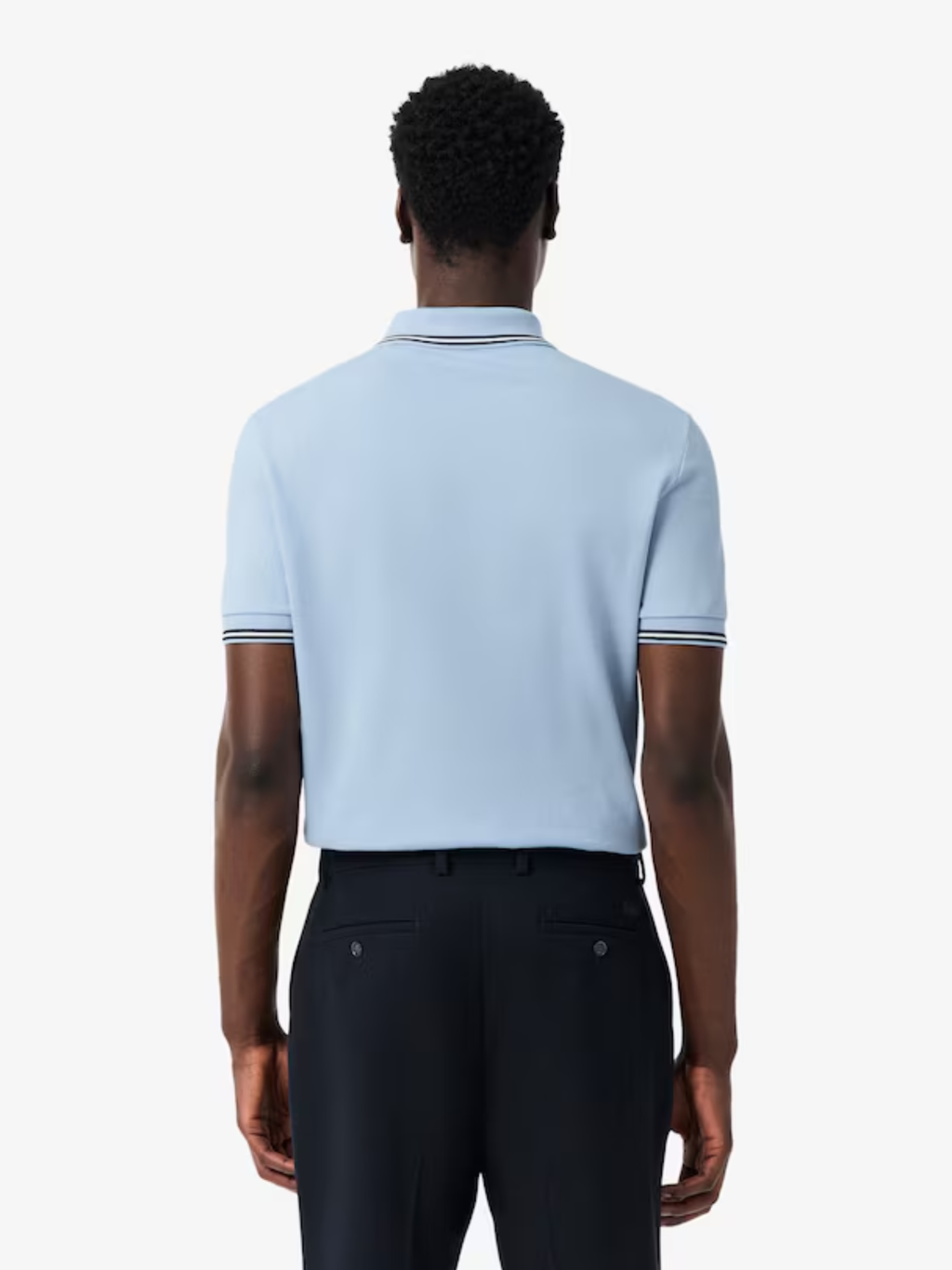 LACOSTE Regular Fit Trim Accent L.12.12 Polo Shirt Light Blue