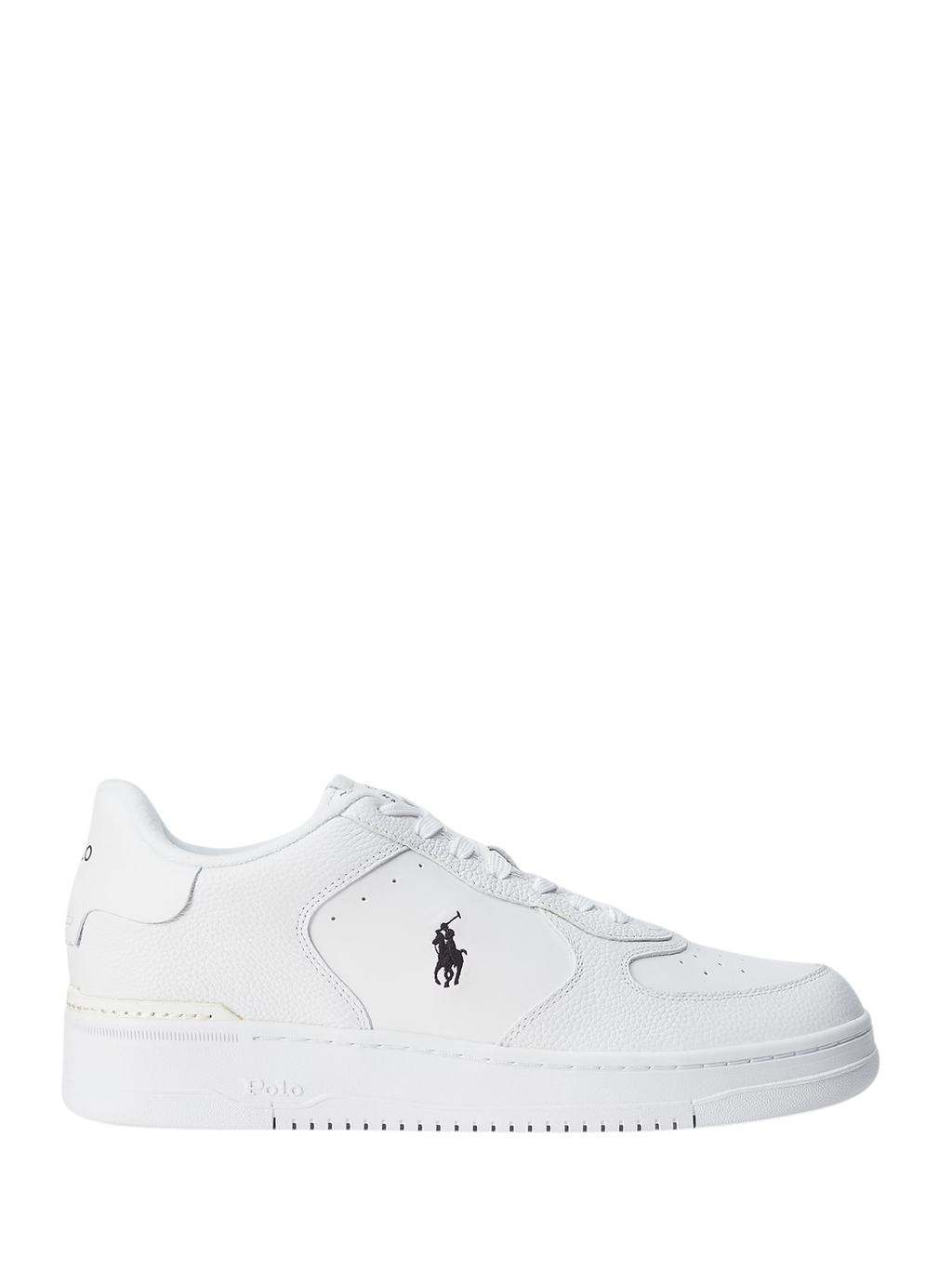 RALPH LAUREN Masters Court Leather Sneakers White/White/Black