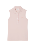 LACOSTE WOMEN Slim Fit L.12.D Sleeveless Stretch Polo Shirt Light Pink