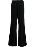 COUT DE LA LIBERTE Alan Fleece Sherpa Flare Joggers Paisley Stud&Stone Black