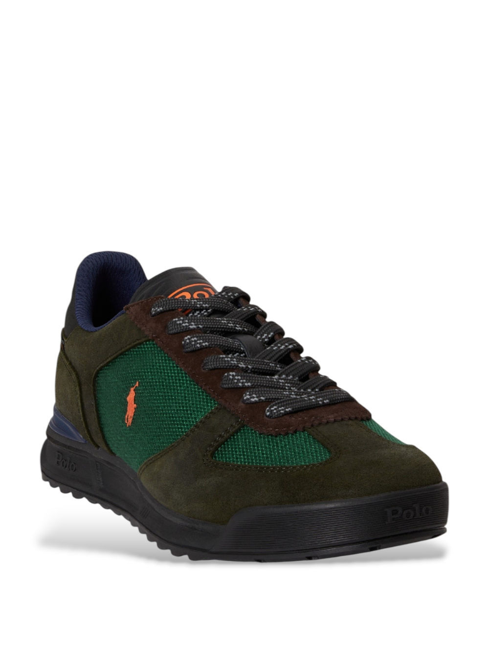 RALPH LAUREN Varick Suede-Panelled Sneakers New Forest Multi