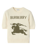 BURBERRY WOMEN EKD Wool Cashmere Top Ceramic White