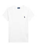 RALPH LAUREN WOMEN Cotton Jersey V-Neck T-Shirt White