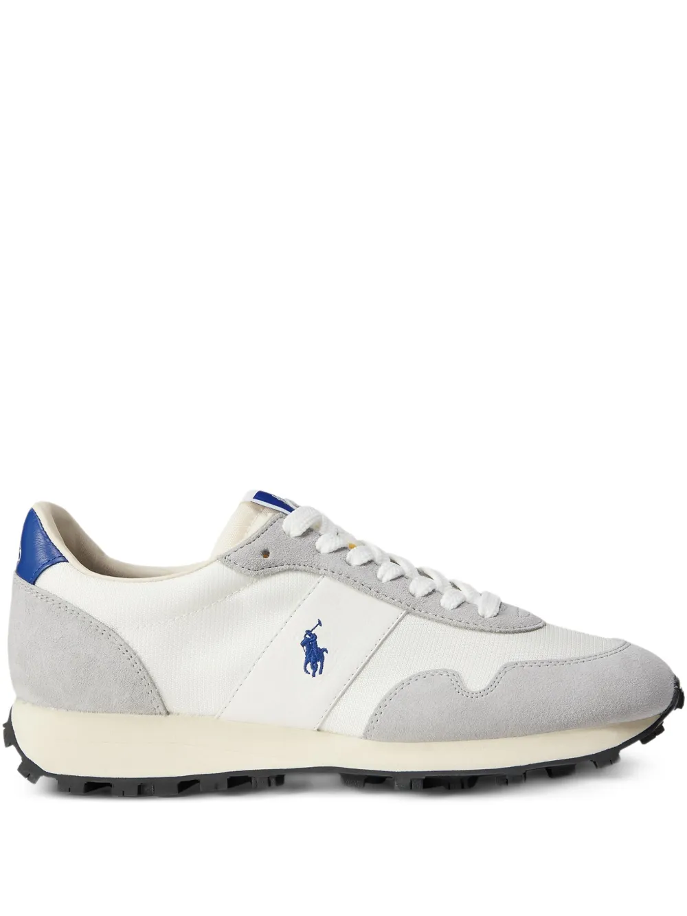 RALPH LAUREN PRL Trail 125 Suede-Mesh Sneakers Grey/Royal