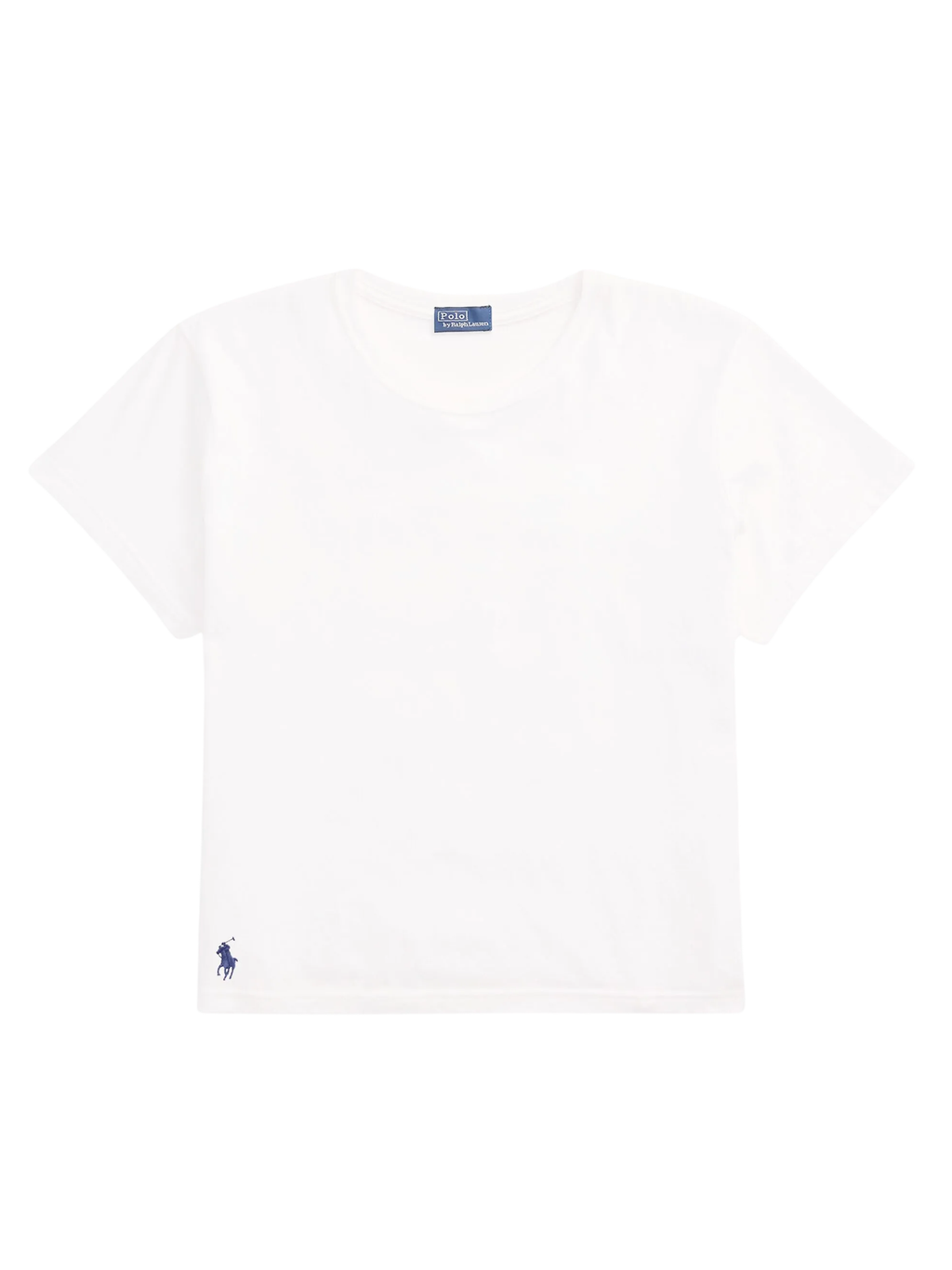 RALPH LAUREN WOMEN Classic Shrunken Fit Jersey Tee White