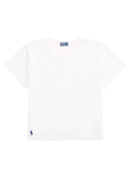 RALPH LAUREN WOMEN Classic Shrunken Fit Jersey Tee White