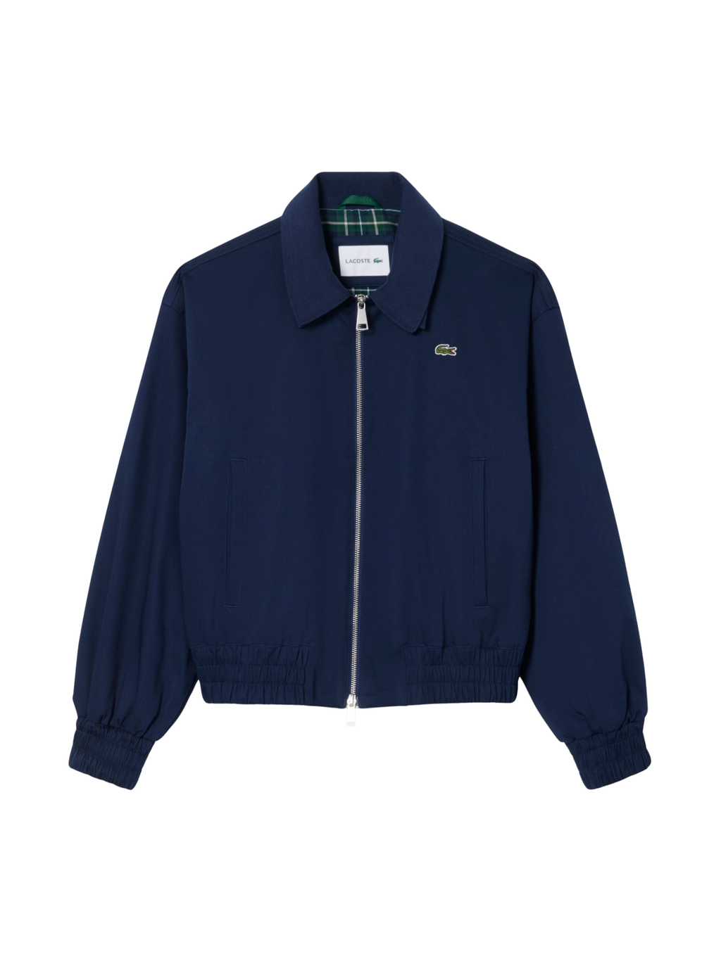 LACOSTE WOMEN Double Collar Stretch Gabardine Jacket Midnight Blue