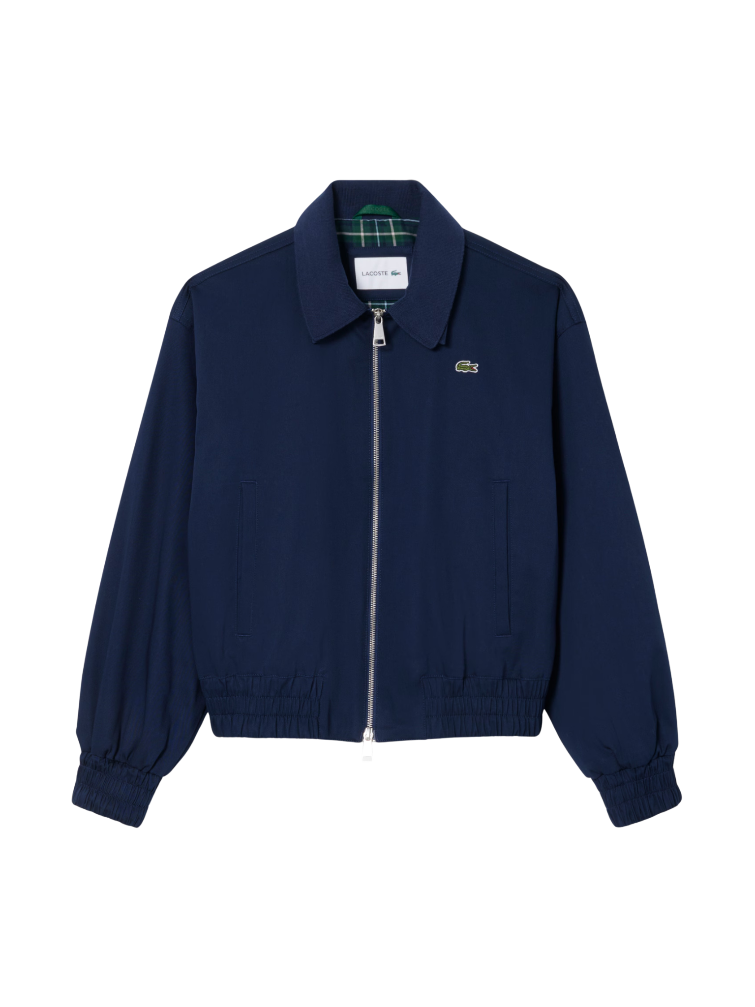 LACOSTE WOMEN Double Collar Stretch Gabardine Jacket Midnight Blue