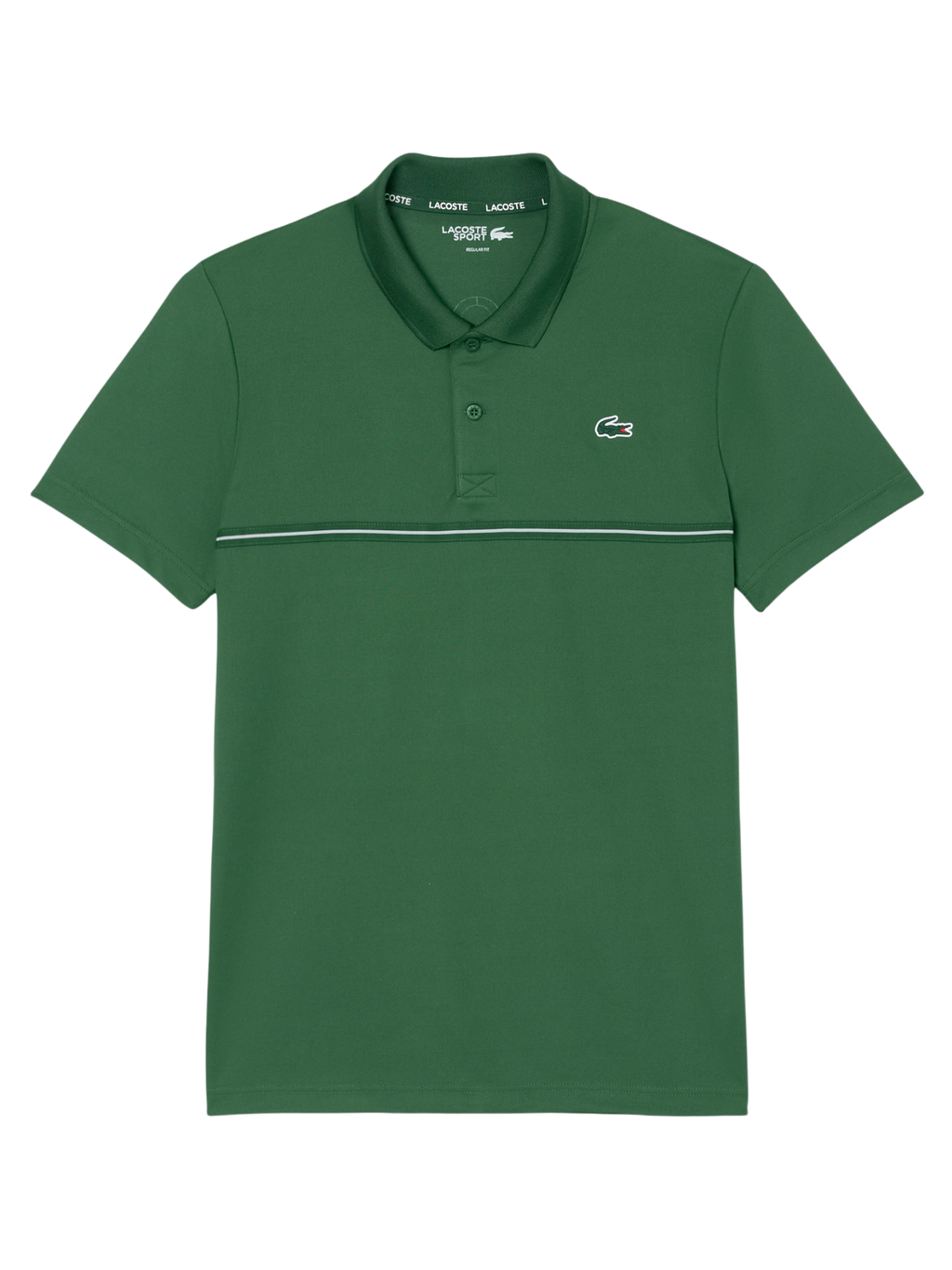 LACOSTE Ultra Dry Print Sport Polo Shirt Pine Green
