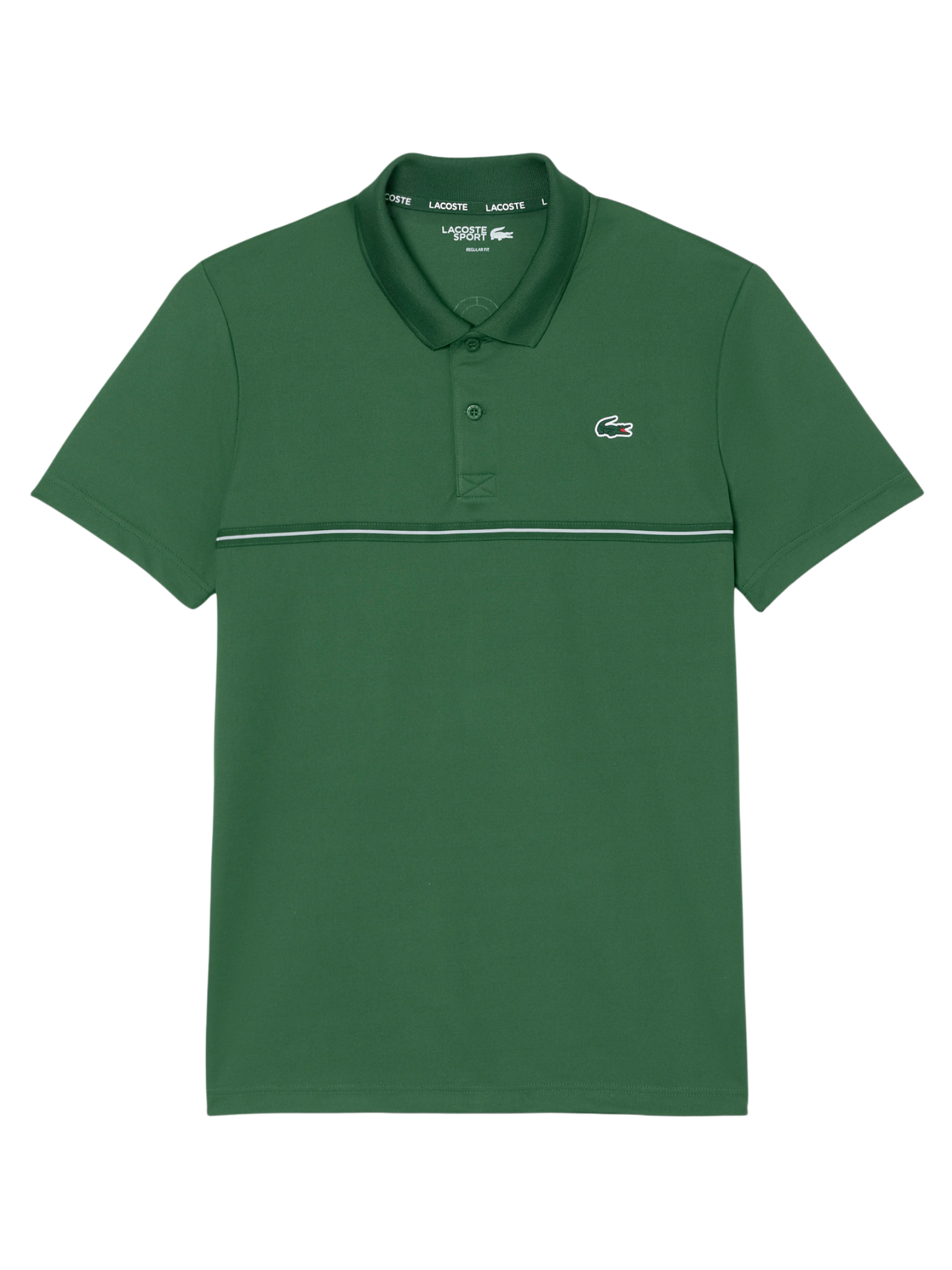 LACOSTE Ultra Dry Print Sport Polo Shirt Pine Green