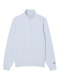 LACOSTE High Neck Embossed Zipped Sweatshirt Light Blue