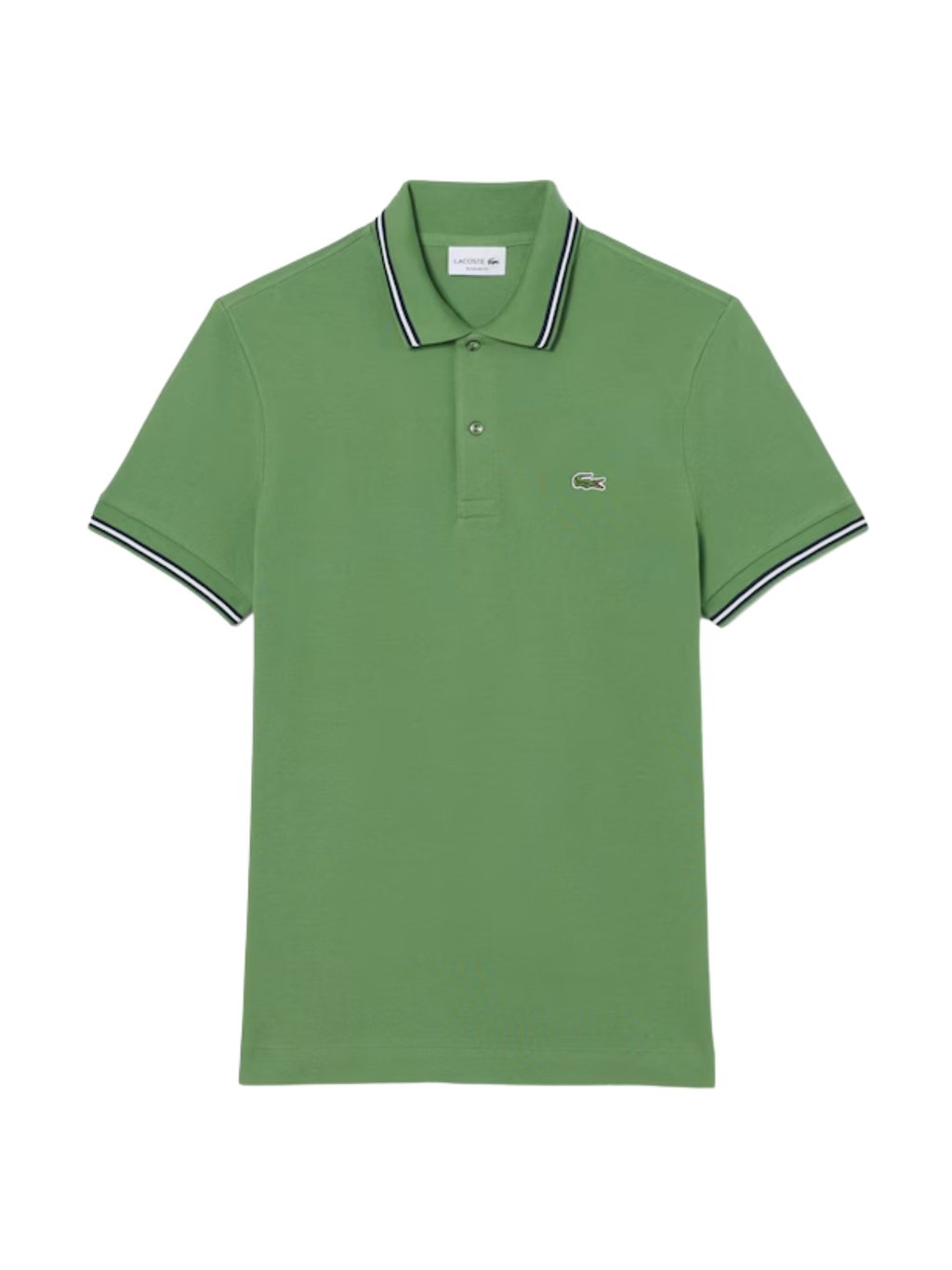 LACOSTE Regular Fit Trim Accent L.12.12 Polo Shirt Lime Green