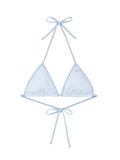 LACOSTE WOMEN Swim Top Light Blue/White