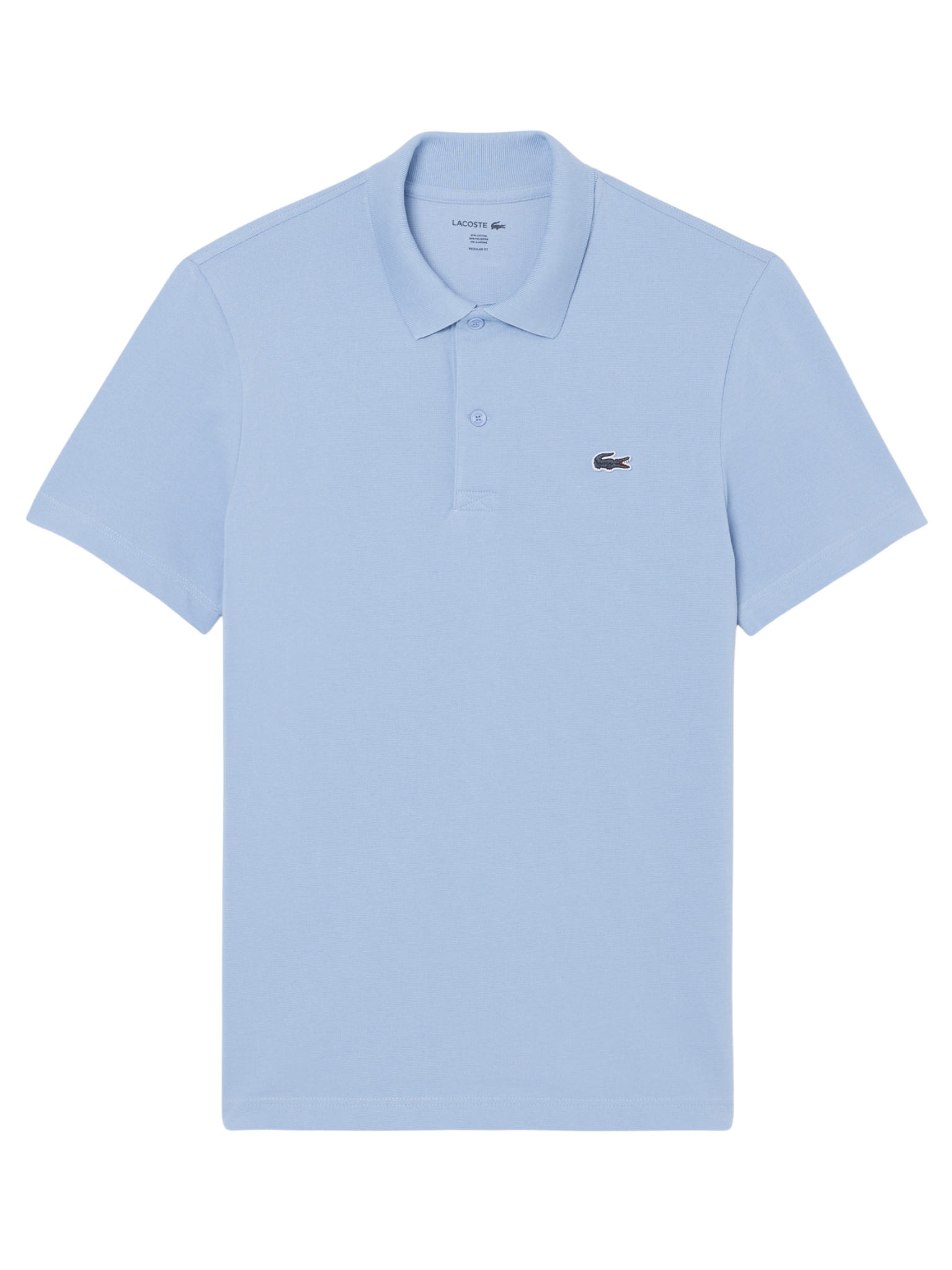 LACOSTE Regular Fit Cotton Blend Polo Shirt Light Blue