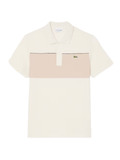 LACOSTE Regular Fit Colour-Block Piqué Polo Shirt Beige
