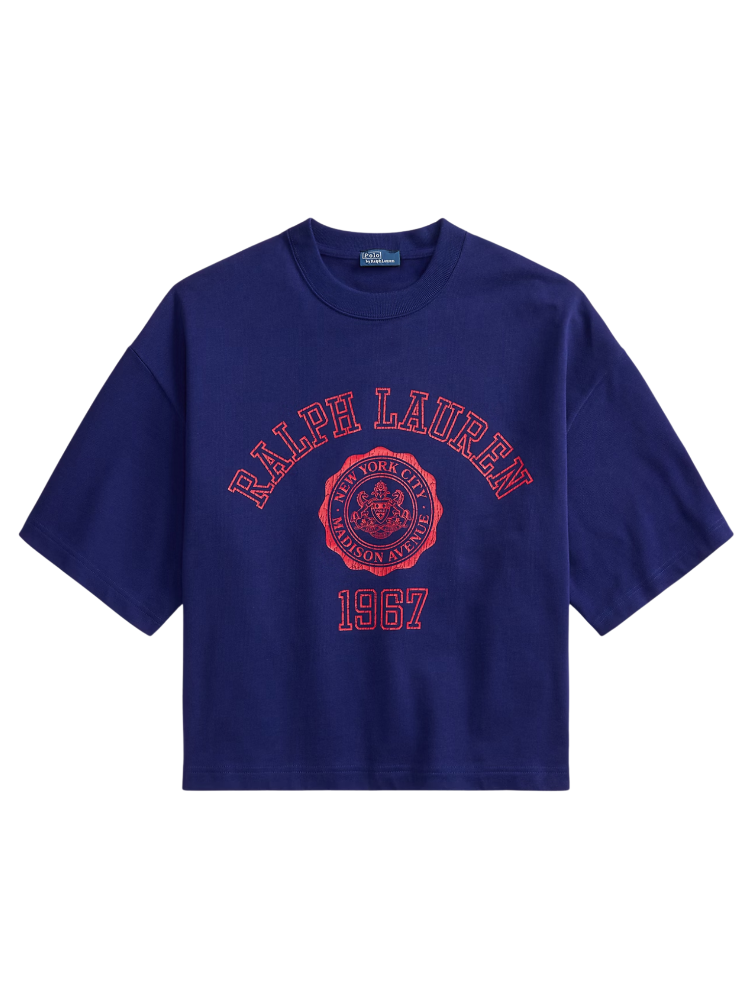 RALPH LAUREN WOMEN Crest Cotton Jersey T-Shirt Autumn Royal
