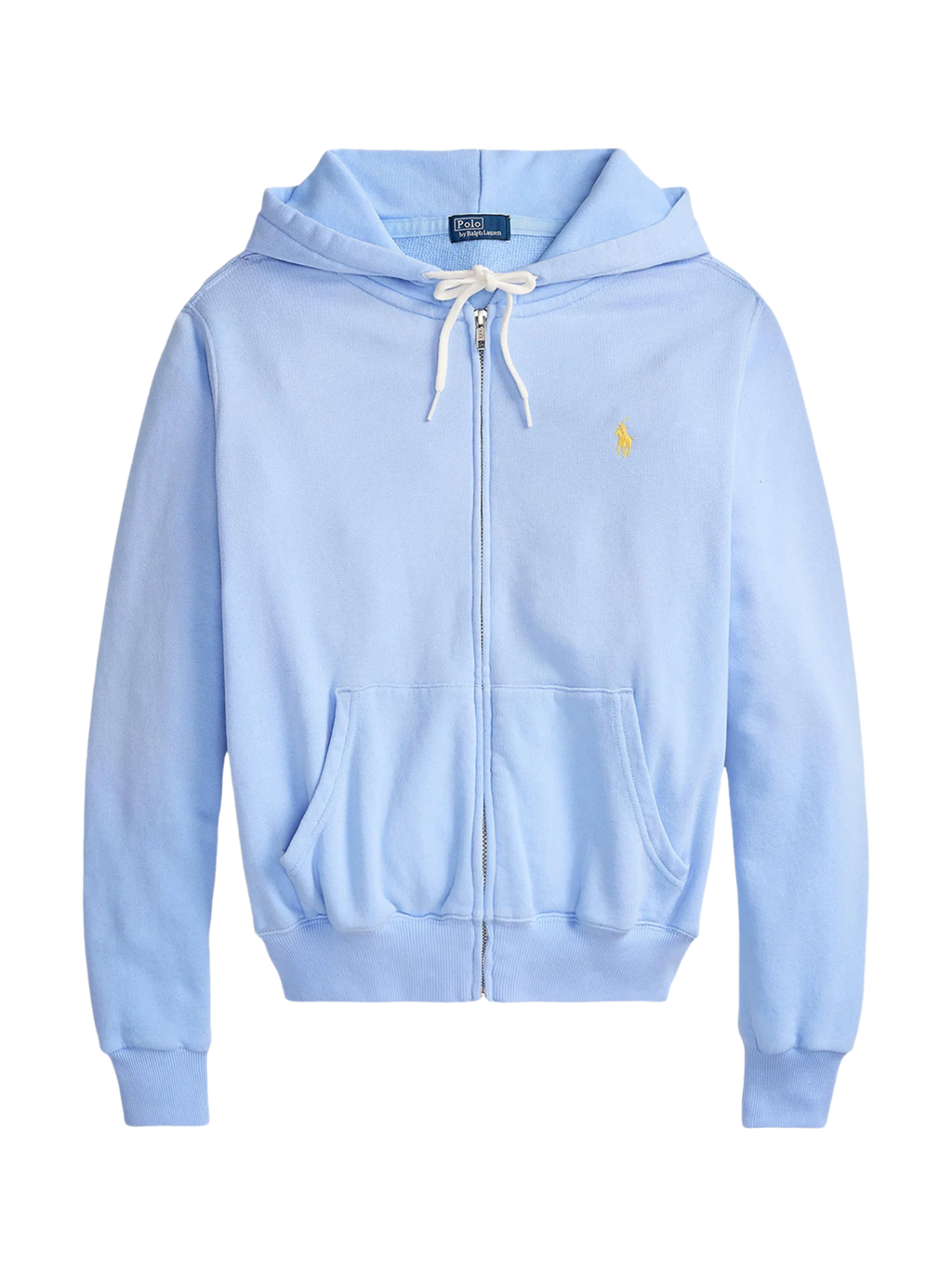 RALPH LAUREN WOMEN Lightweight Fleece Full Zip Hoodie Baby Blue